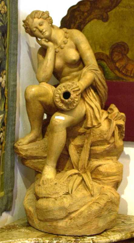 Appraisal: TERRACOTTA FIGURE OF A NAIAD late Louis XVI in the