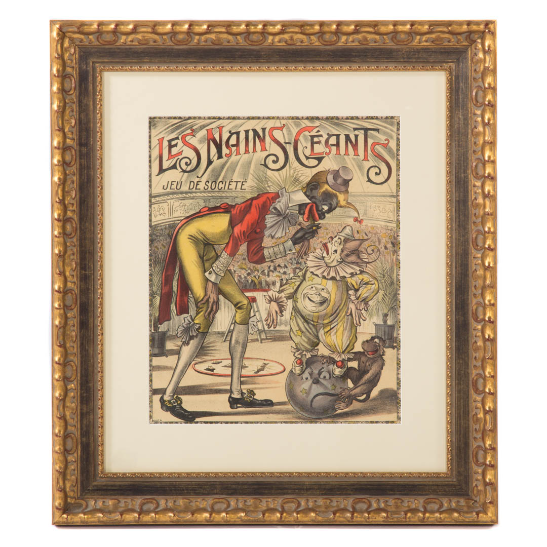 Appraisal: Les Nains-Geants th c French color litho x in framed