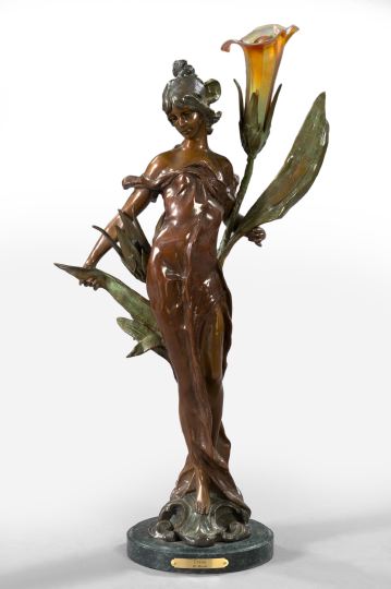 Appraisal: Pierre Roche French - Diane a tall elaborately patinated bronze