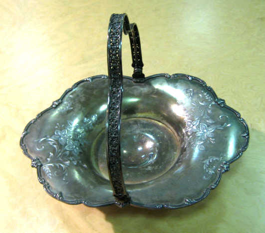 Appraisal: BARBOUR SILVER CO HARTFORD CT Victorian plated silver footed basket