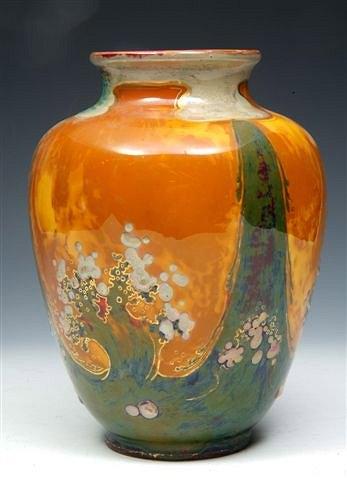 Appraisal: A Bernard Moore lustre vase of inverted baluster form decorated