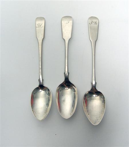 Appraisal: A collection of Scottish provincial flatware to include a set