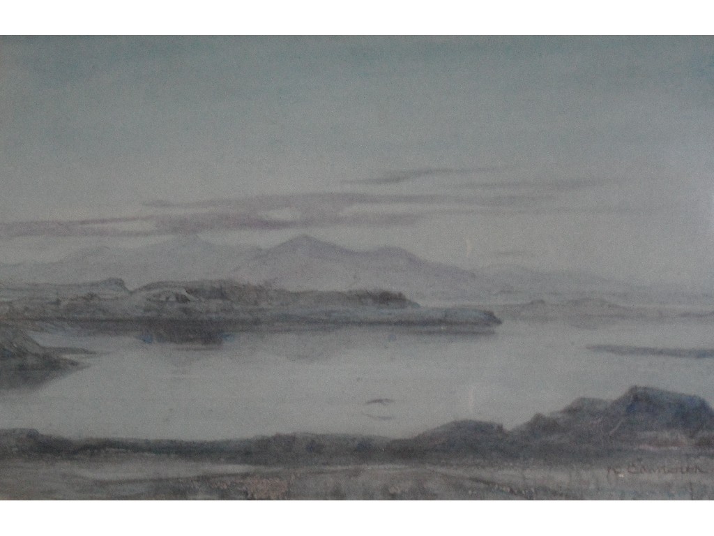 Appraisal: KATHARINE CAMERON RSW RE Watercolour 'Moonrise Loch Etive' signed recto