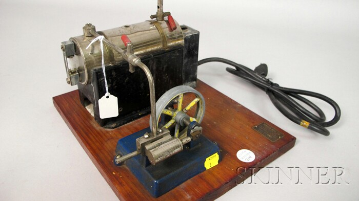 Appraisal: Jensen Stationary Steam Engine Jensen Manufacturing Company c with nickel-plated