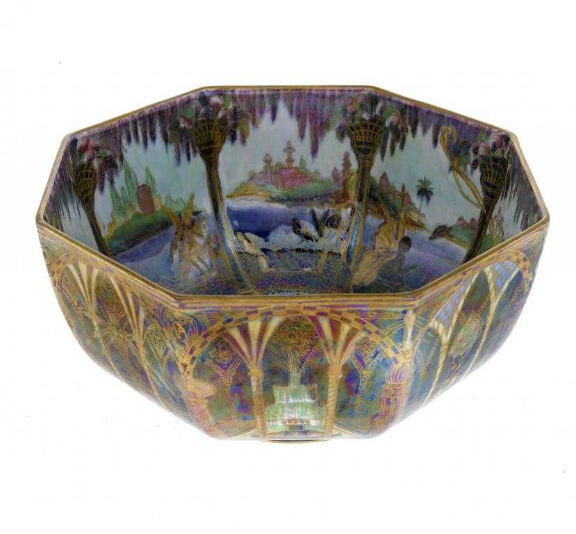 Appraisal: A WEDGWOOD FAIRYLAND LUSTRE OCTAGON BOWL DESIGNED BY DAISY MAKEIG