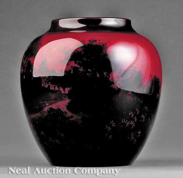 Appraisal: A Royal Doulton Flamb Landscape Vase early th c height