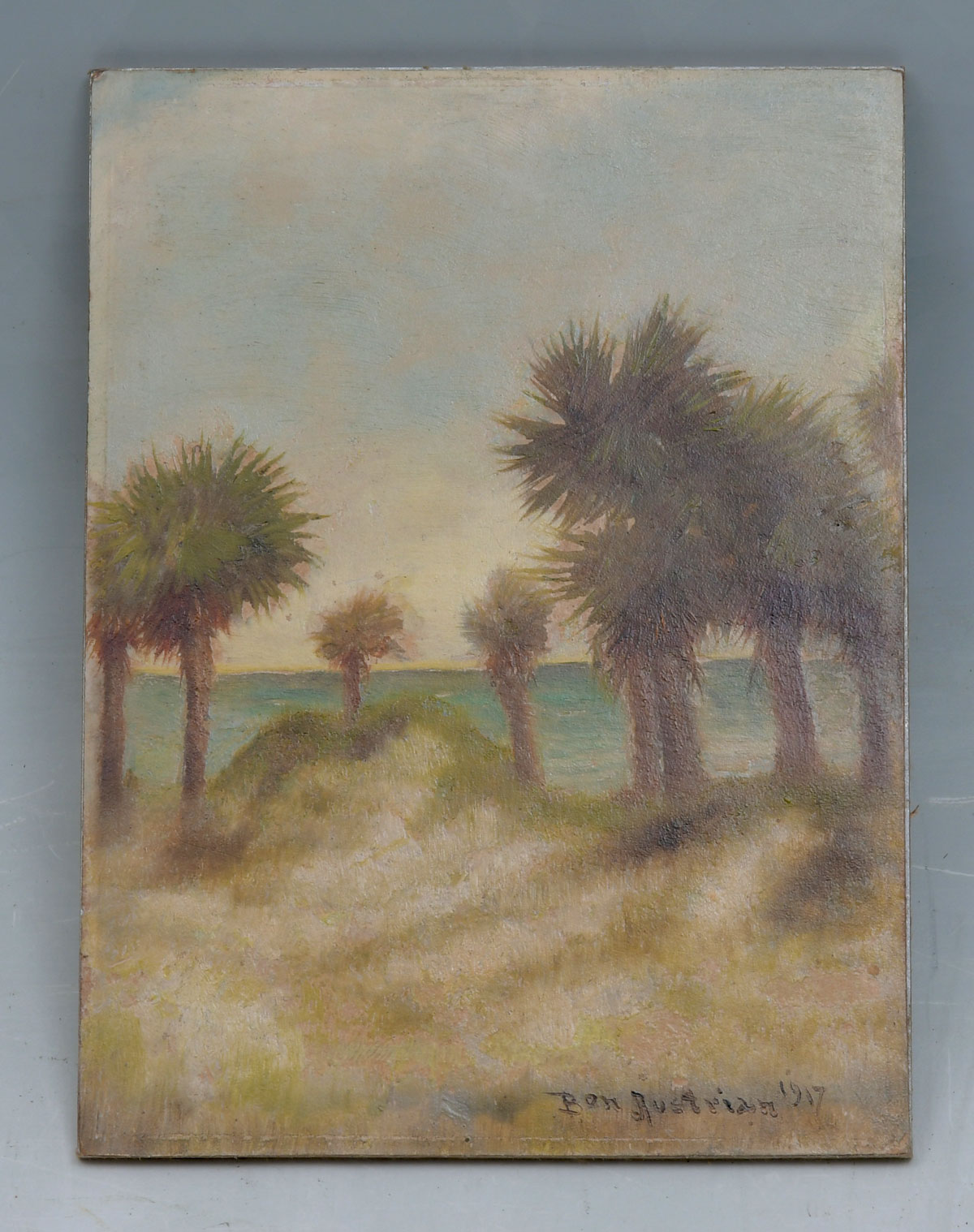 Appraisal: AUSTRIAN Ben American - Florida Palms on The Beach Oil