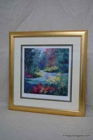 Appraisal: Artist Signed Print Blue WoodsTitle is legible the artist signature