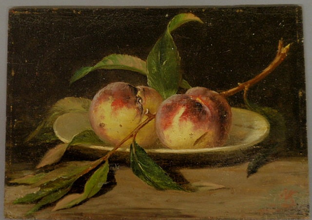 Appraisal: Oil on wood panel still life painting of a bowl