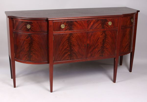 Appraisal: Semi-antique custom mahogany sideboard made by Paine Furniture h x