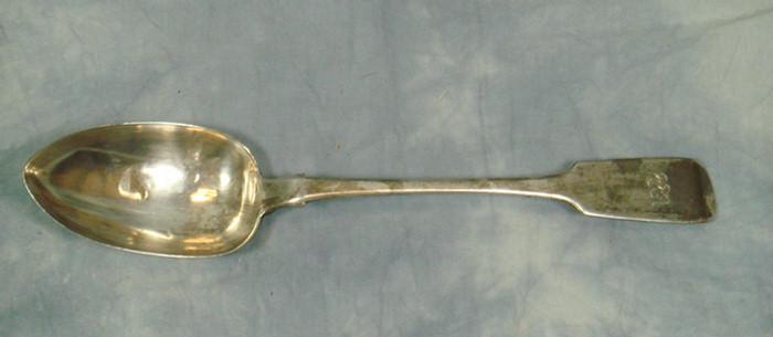 Appraisal: Victorian English sterling silver stuffing spoon Chester maker mark JS