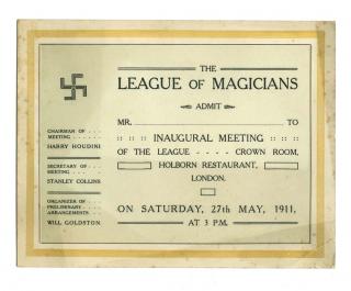 Appraisal: London Magicians Club Six Pieces of Early Club Material London