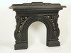 Appraisal: MANTEL - Circa ornate cast iron fireplace mantel patented by