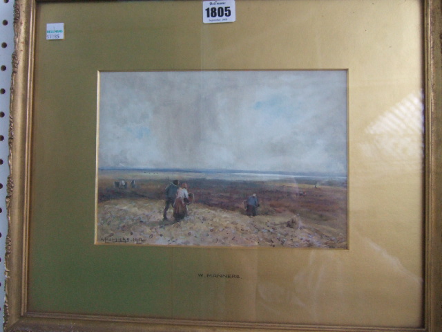 Appraisal: William Manners - Heading for the shore watercolour signed and