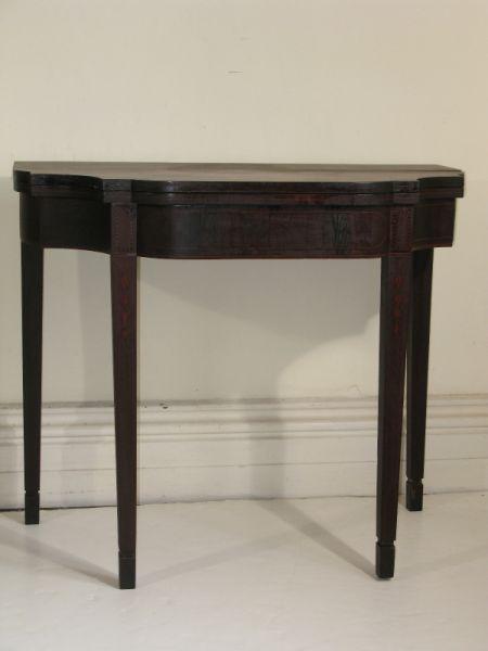 Appraisal: Federal Style Inlaid Card Table early th c mahogany with