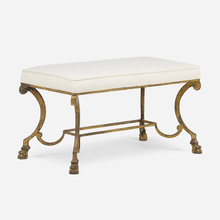 Appraisal: Jean-Charles Moreux attribution BENCH France c gilt bronze and steel