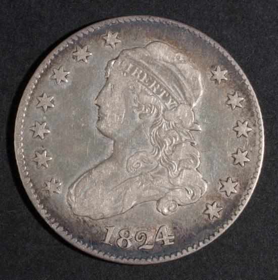 Appraisal: United States capped bust type silver quarter dollar F- Estimate