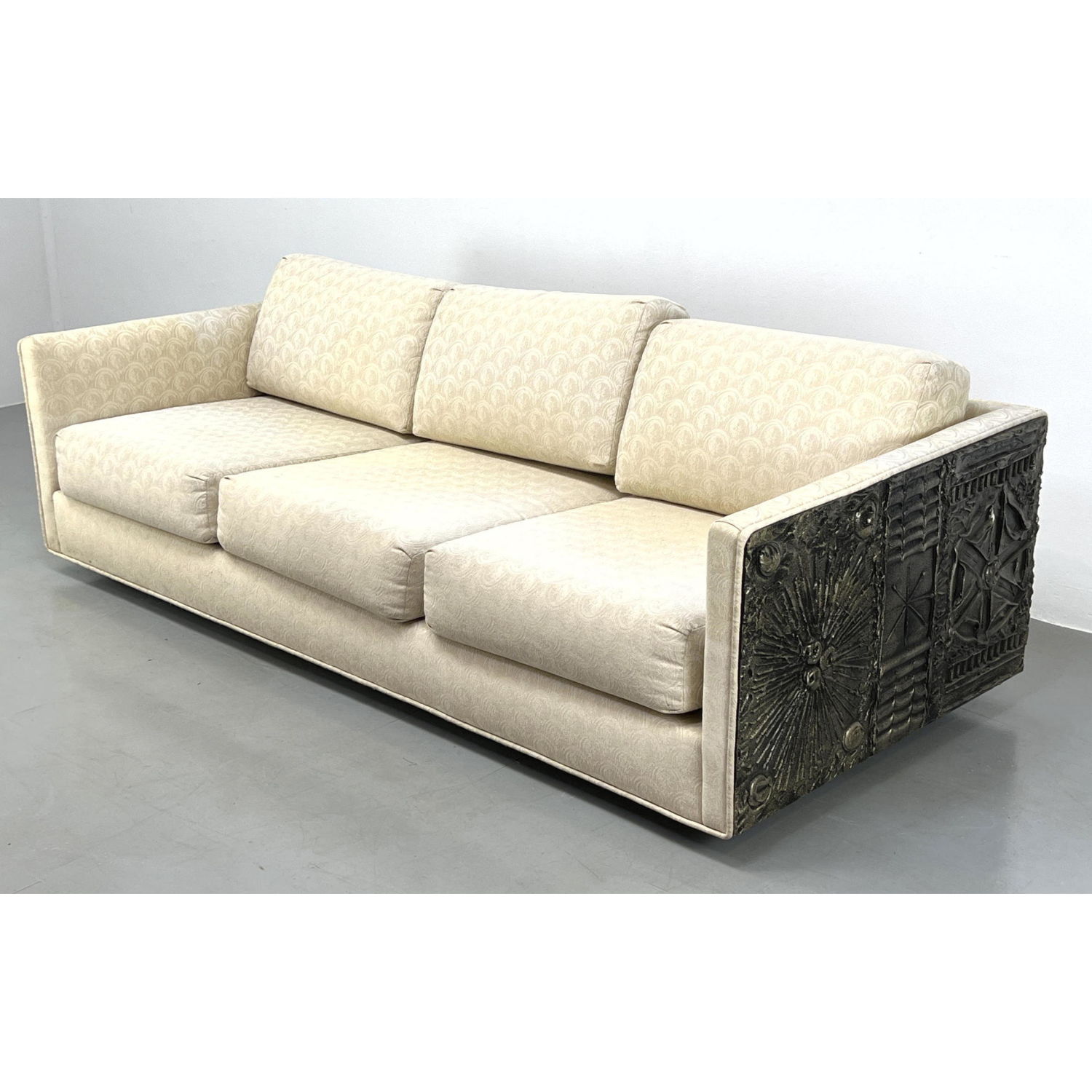 Appraisal: Adrian Pearsall Goop Brutalist Sofa Couch Bronze Finish Sculptural goop