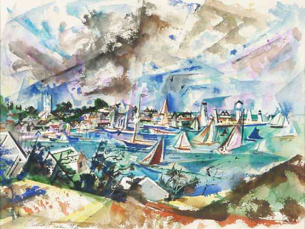 Appraisal: David Fredenthal American - The Harbor signed 'David Fredenthal' lower