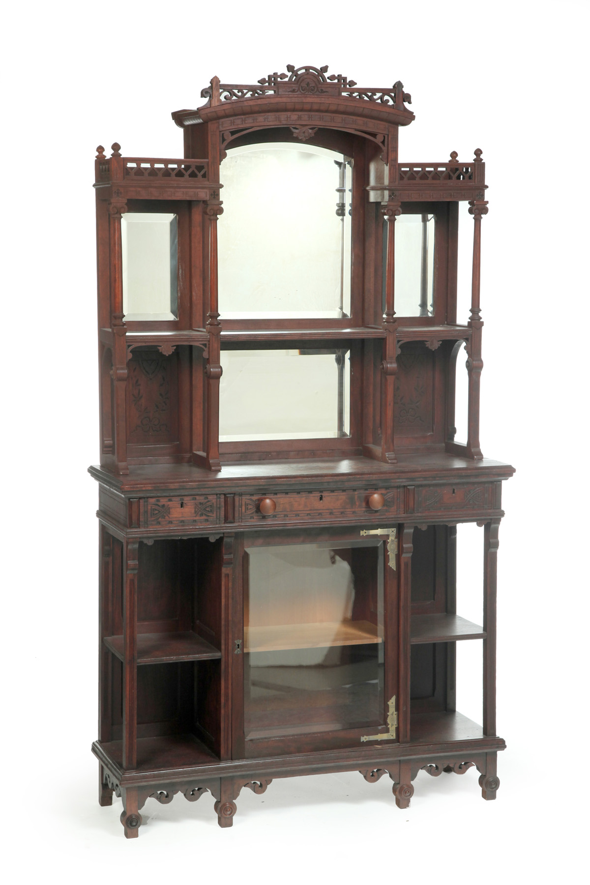 Appraisal: EASTLAKE VICTORIAN ETAGERE American th quarter- th century Mahogany with