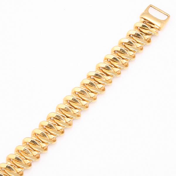 Appraisal: An k gold link bracelet Mappin amp Webb signed for