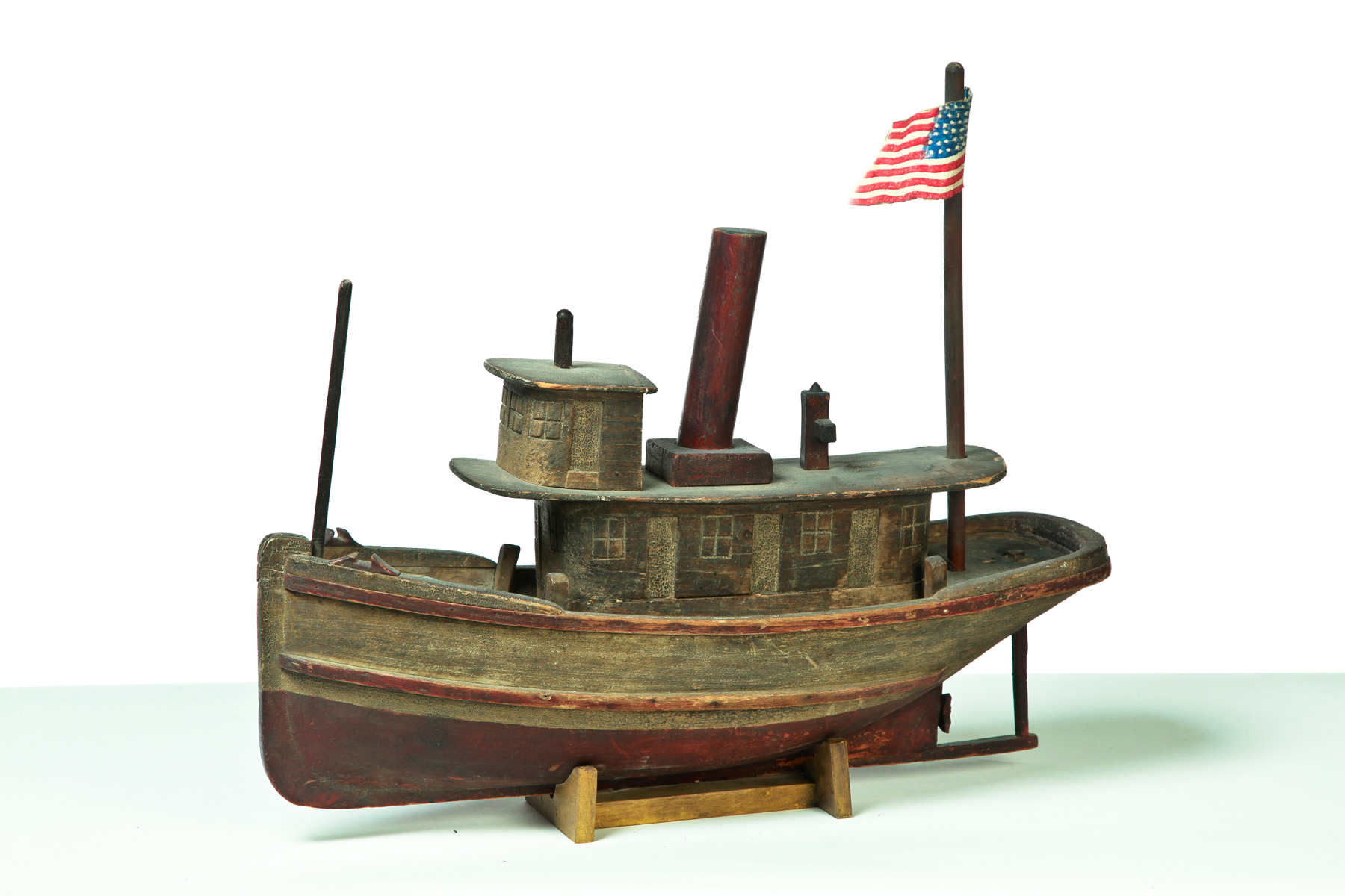 Appraisal: AMERICAN STEAM TUG MODEL Found in New Hampshire ca pine