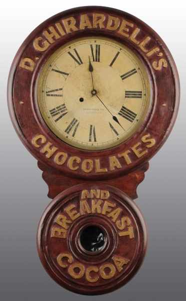 Appraisal: Ghirardelli's Chocolates Baird Clock Description The chocolate factory still locating