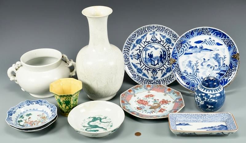 Appraisal: Assorted Chinese Porcelain Items st item Chinese Blanc De Chine