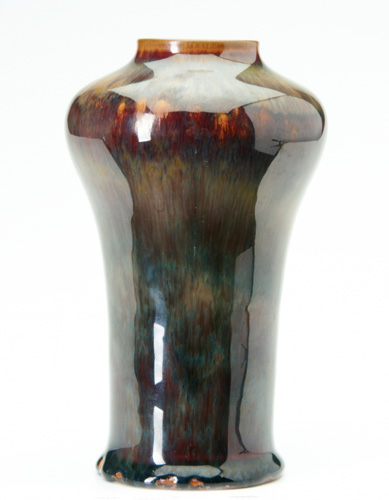 Appraisal: GRAND FEU Baluster vase covered in an exceptional and rare