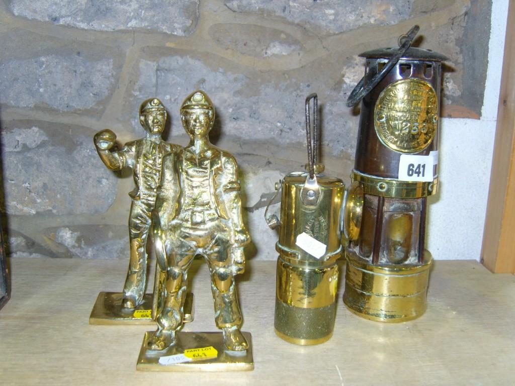 Appraisal: A Hailwood's Improved miners lamp number type further small lamp