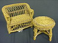 Appraisal: DOLL HOUSE FURNITURE Doll house or doll furniture the settee