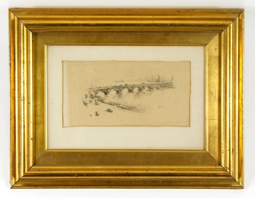 Appraisal: - Whistler Charing Cross Railway Bridge Lithograph James Abbott McNeill