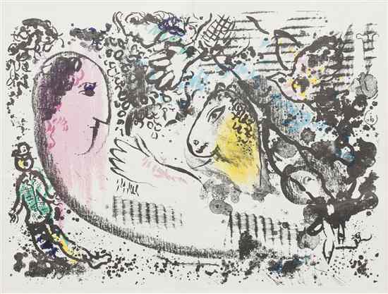 Appraisal: Marc Chagall French Russian - Reverie The Dream from Derriere