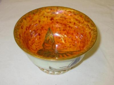 Appraisal: A WEDGWOOD LUSTRE BOWL of circular form gilded with butterflies