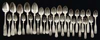 Appraisal: NICE LOT OF IDENTIFIED COIN SILVER SPOONS Circa - All