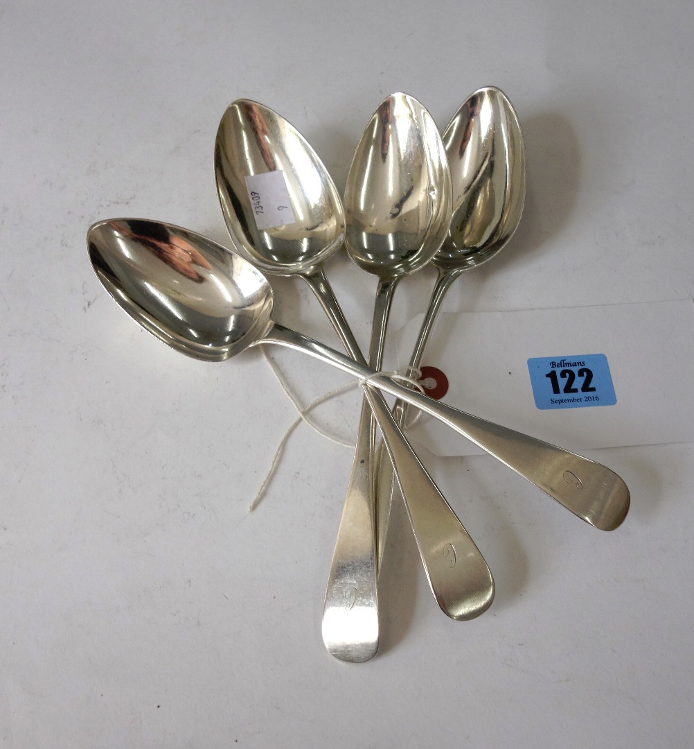 Appraisal: A pair of Victorian Scottish silver Old English pattern tablespoons