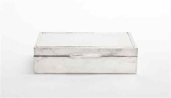 Appraisal: A Greek Sterling Silver Mounted Box of rectangular form with