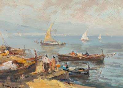 Appraisal: Francisco di Marino - The Bay of Naples oil on