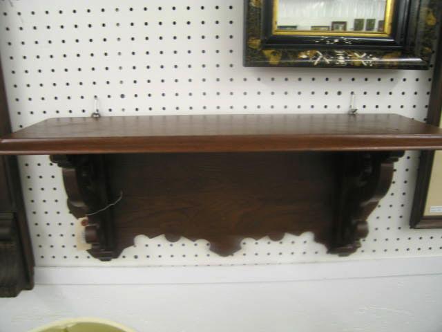 Appraisal: Victorian Walnut Wall Shelf carved