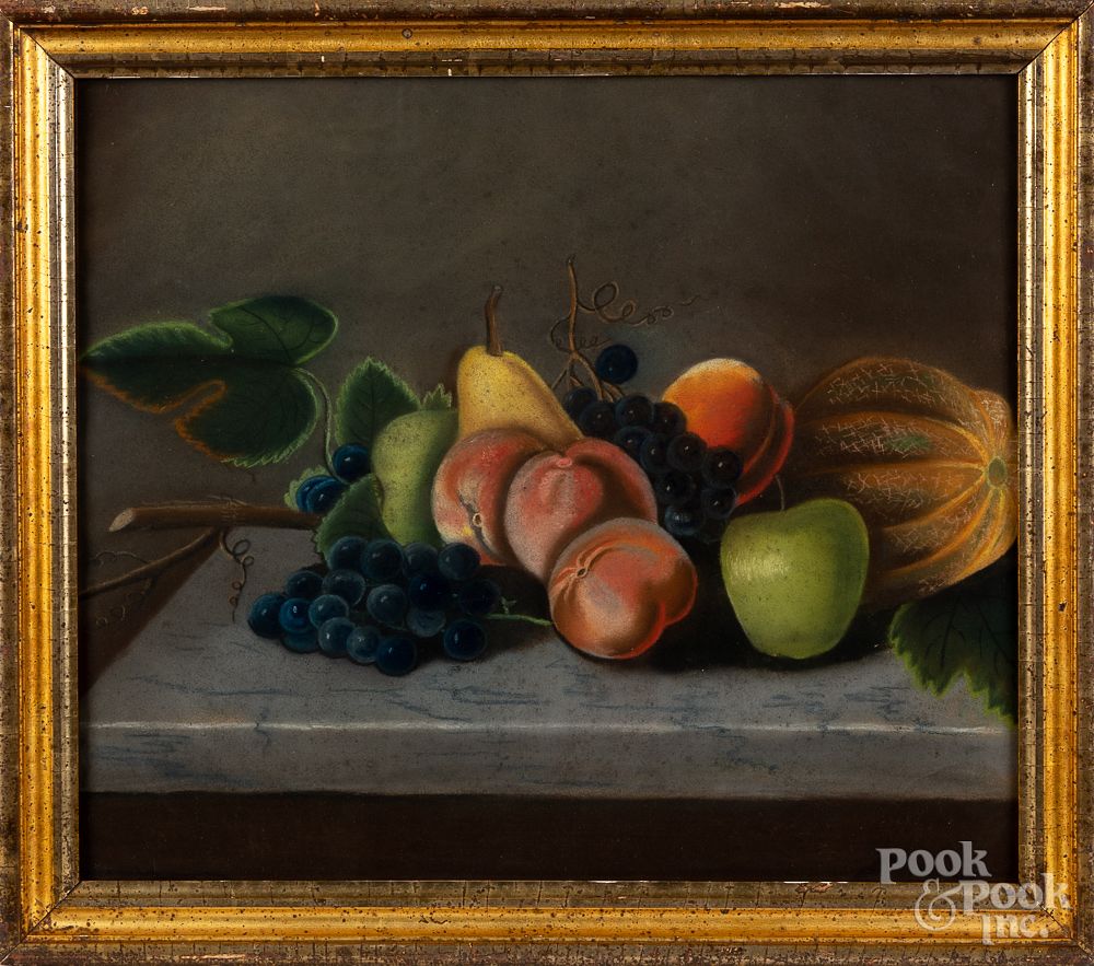 Appraisal: Pastel still life with fruit Pastel still life with fruit