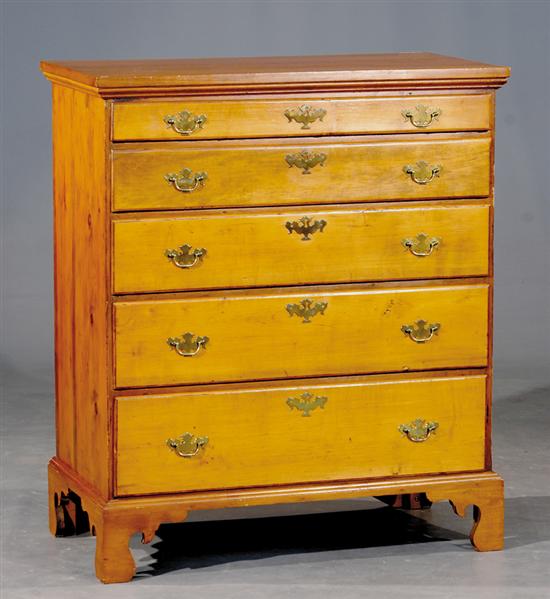 Appraisal: Federal cherry chest of drawers early th century rectangular top