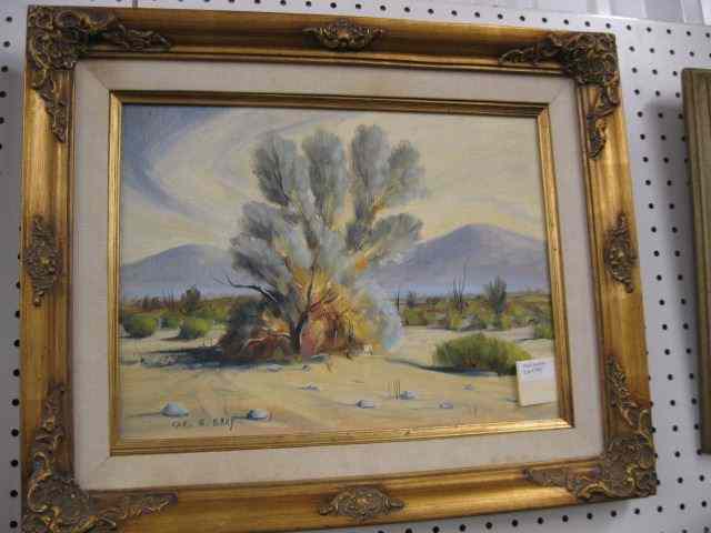 Appraisal: Carl G Bray Oil Desert Scene on board image area