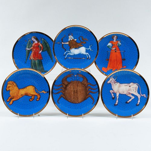 Appraisal: SET OF TWELVE MORGAN LIBRARY AND MUSEUM PORCELAIN PLATES AFTER