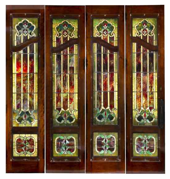 Appraisal: Four American Leaded and Stained Glass Windows attributed to Treat