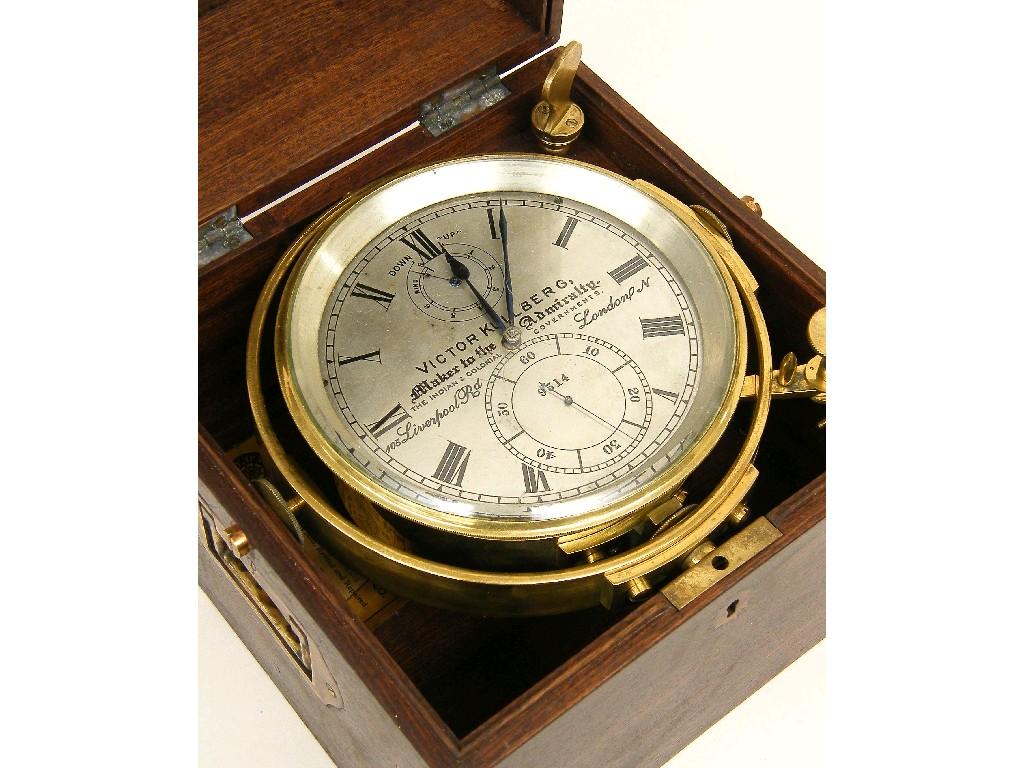 Appraisal: Small oak cased clock barometer with thermometer the principal barometer