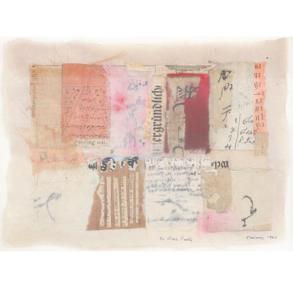 Appraisal: LENORE TAWNEY AMERICAN - UNTITLED FOR SALLY FAIRWEATHER COLLAGE ON