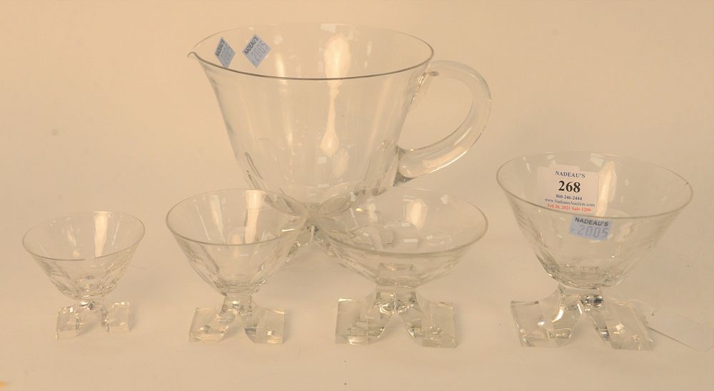 Appraisal: Set of Crystal Stem Glasses to include a set of