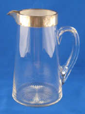 Appraisal: A Victorian silver mounted glass lemonade jug with star cut