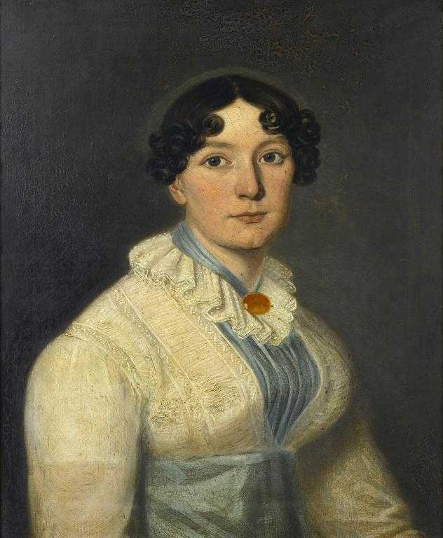 Appraisal: ENGLISH SCHOOL C PORTRAIT OF A LADY bust length in