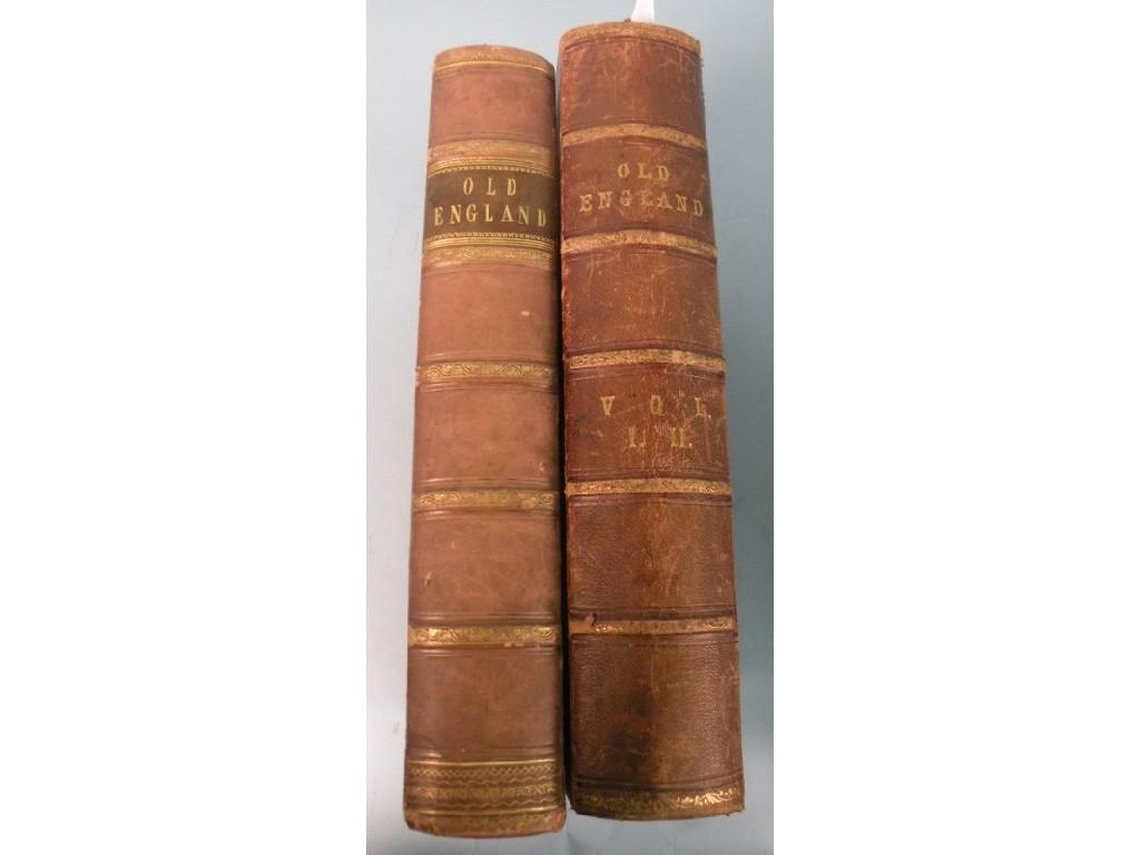 Appraisal: Two volumes of Old England Pictorial Museum brown leather bound